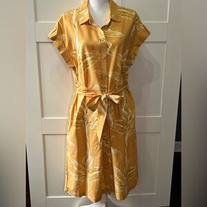 Liz Claiborne Button Down Tropical Print Shirt Dress Women’s large